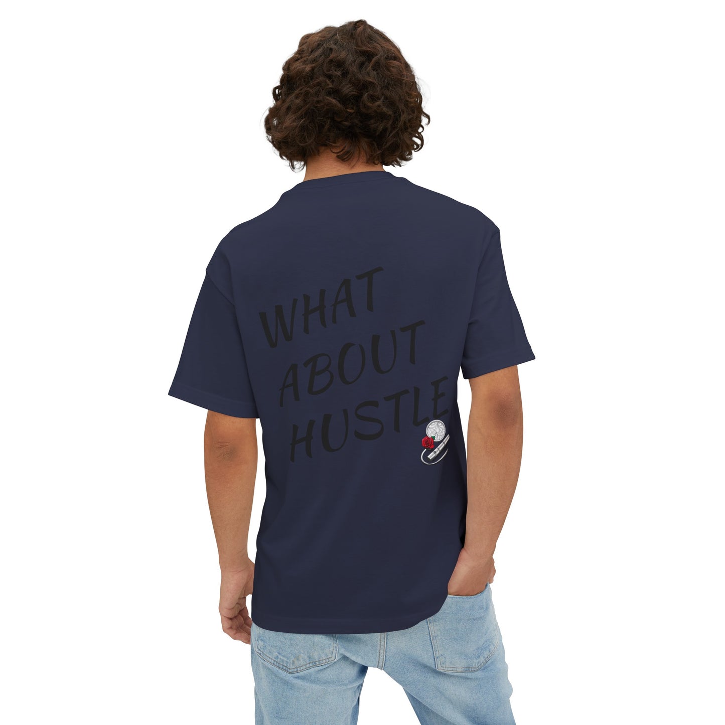 Oversized What About Hustle T-Shirt. US.